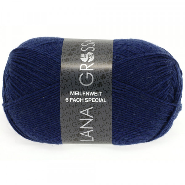 Lana Grossa Meilenweit 6-fach 150 8962 Dunkelblau 150g