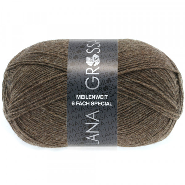 Lana Grossa Meilenweit 6-fach 150 9103 Braun 150g