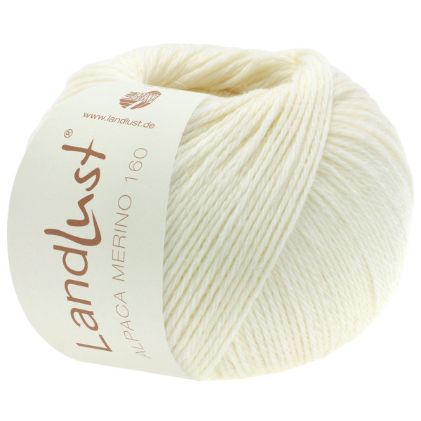 Lana Grossa Landlust Alpaka Merino 160 401 Rohweiß 