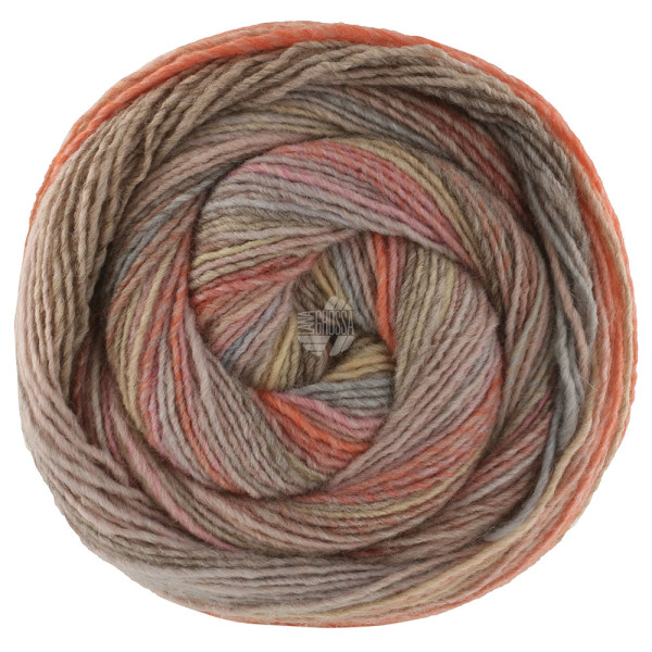 Lana Grossa Gomitolo Intenso 236 Hellgrau/Apricot/Blassgelb/Zartblau/Zartrosa/Grau/Grège/Pfirsich200
