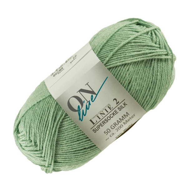 OnLine Supersocke Silk 027 hellgrün