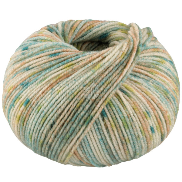 Lana Grossa Cool Wool Spots 5001 Creme/Camel/Senf/Türkis/Petrol/Nougat