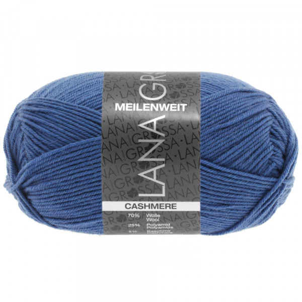 Lana Grossa Meilenweit 50 Cashmere 016 Blau 50g