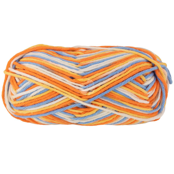 Lana Grossa Star Print 359 Rohweiß/Himmelblau/Gelb/Orange 50g