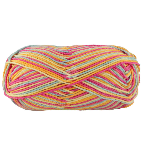 Lana Grossa Cotone Print 363 Pink/Dotter-/Zitrusgelb/Mint/Apfelgrün