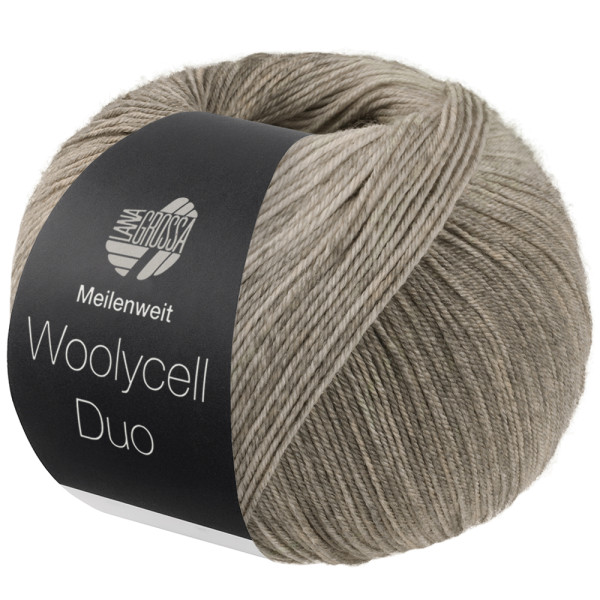 Lana Grossa Woolycell Duo 6010 Hell-/Perl-/Mausgrau 100g