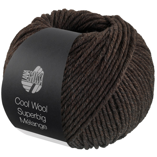 Lana Grossa Cool Wool Superbig Mélange 219 Graubraun meliert 50g