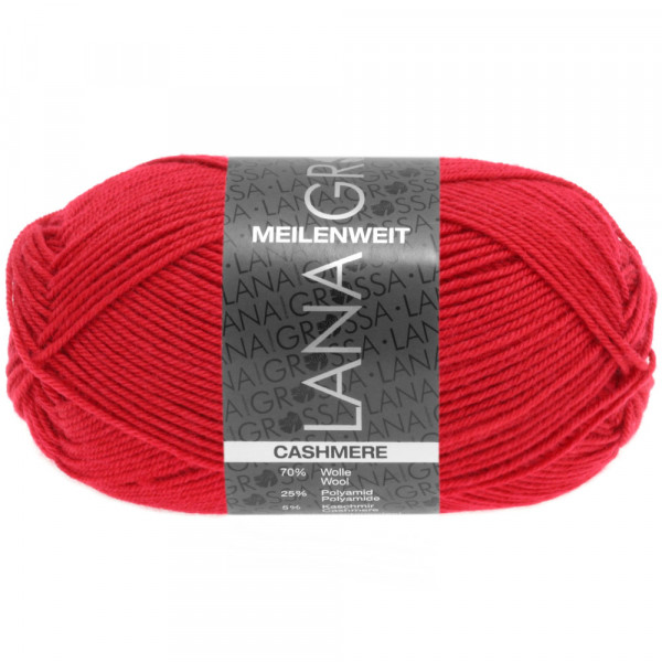 Lana Grossa Meilenweit 50 Cashmere 006 Rot 50g