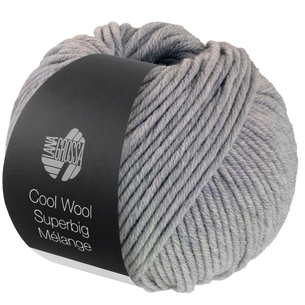 Lana Grossa Cool Wool Superbig Mélange 216 Hellgrau meliert 50g