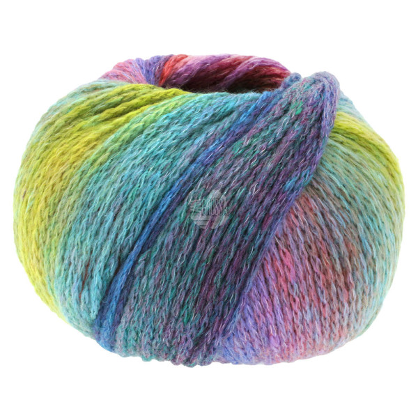 Lana Grossa Pappagallo 003 Blau/Violett/Graublau/Rosa/Lachs/Weinrot/Pistazie/Khaki/Petrol/Grün 100g