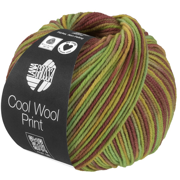 Lana Grossa Cool Wool 2000 Print 839 Pistazie/Hellgrün/Senf/Mauve 50g