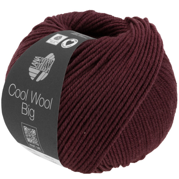 Lana Grossa Cool Wool Big Mélange 1606 Schwarzrot meliert 50g