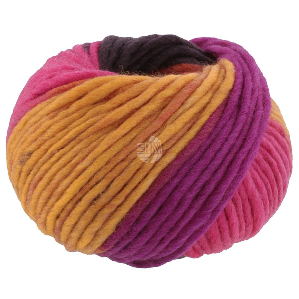 Lana Grossa Feltro Arco 442 Pink/Goldgelb/Zyklam/Orange/Schwarzbraun 50g