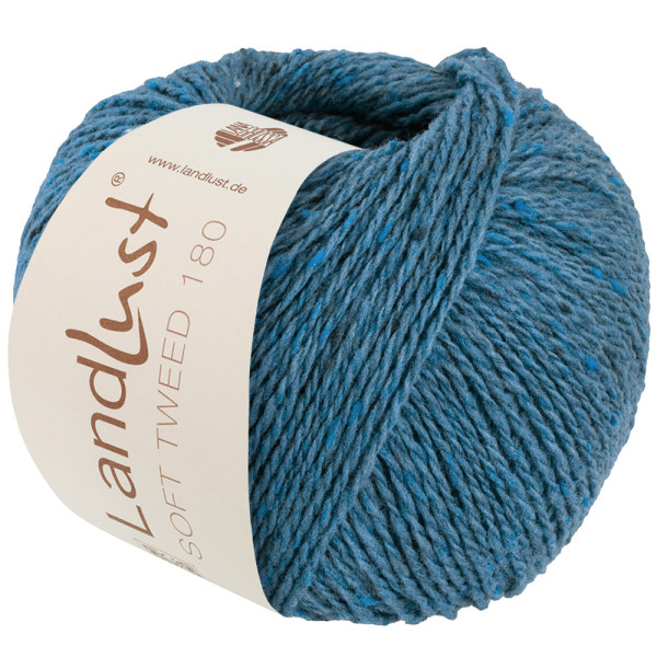 Lana Grossa Landlust Soft Tweed 180 129 Türkisblau Meliert