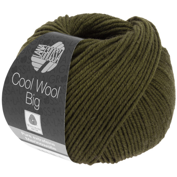 Lana Grossa Cool Wool Big 1005 Dunkeloliv 50g