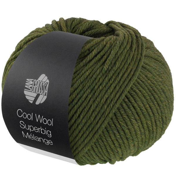Lana Grossa Cool Wool Superbig Mélange 212 Oliv meliert 50g