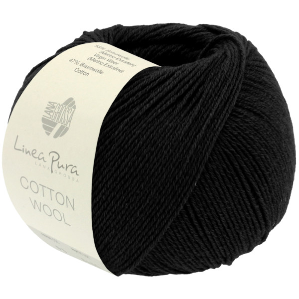 Lana Grossa Cotton Wool 017 Schwarz