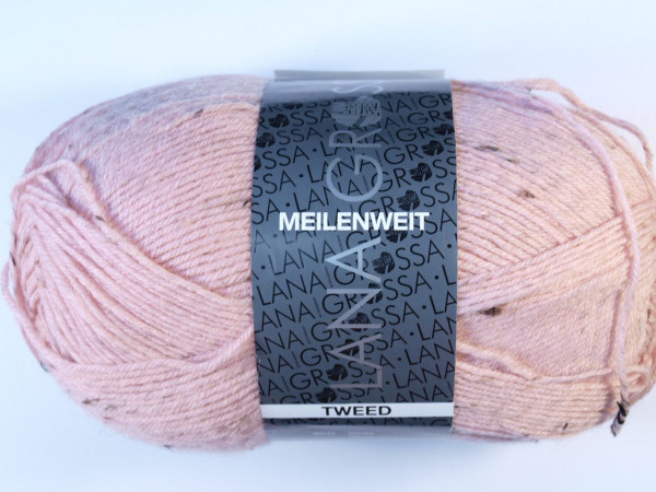 Lana Grossa Meilenweit 100 Tweed - Rosè