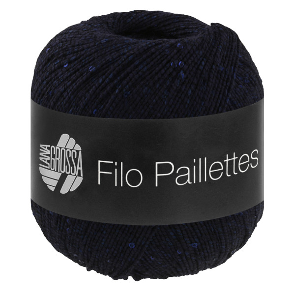 Lana Grossa Filo Pailettes 015 Nachtblau 50g