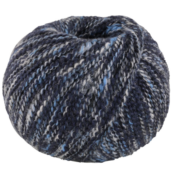 Lana Grossa Maglia 009 Nachtblau/Schwarz/Weiß/Grau/Hellblau 50g