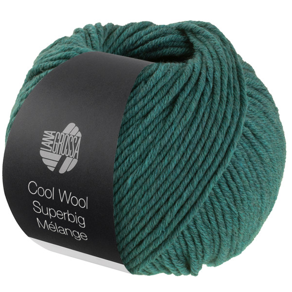 Lana Grossa Cool Wool Superbig Mélange 210 Dunkelgrün meliert 50g