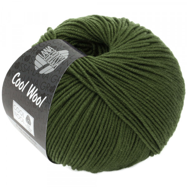 Lana Grossa Cool Wool 2000 2042 Dunkeloliv 50g