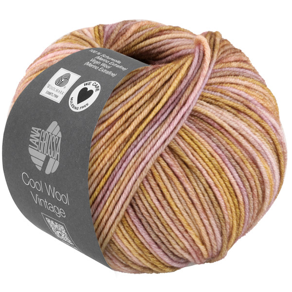 Lana Grossa Cool Wool Vintage 7386 Camel-Lila