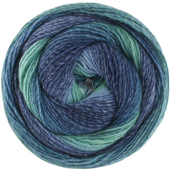 Lana Grossa Gomitolo Versione 456 Dunkelpetrol/Tiefseegrün/Seegrün/Taubenblau 200g