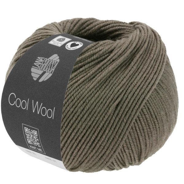 Lana Grossa Cool Wool 2000 Melange 1422 Dunkelbraun meliert 50g