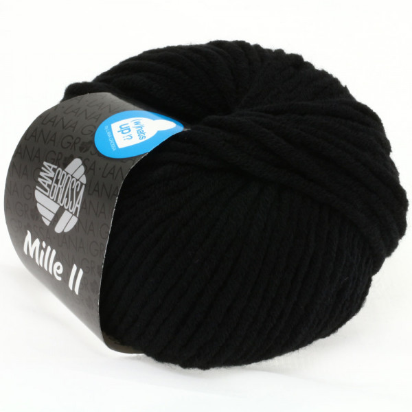 Lana Grossa Mille II 015 Schwarz 50g