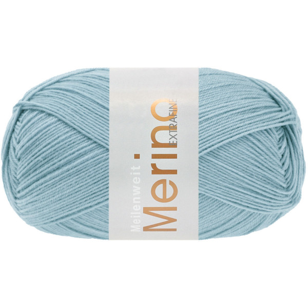 Lana Grossa Meilenweit 100 Merino Extrafein Uni 2460 Eisblau 100g
