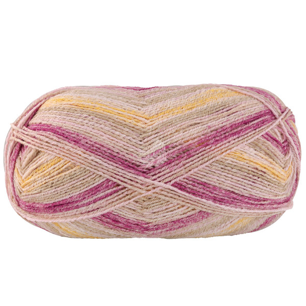 Lana Grossa Meilenweit 100 Cotone Vegano Arancia 6172 Gelb/Hellbeige/Beige/Rosa/Dunkelfuchsia/Natur