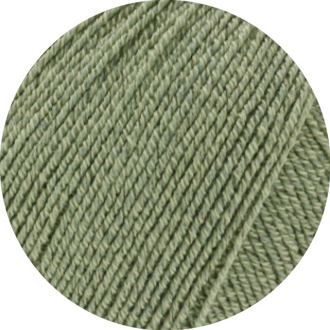 Lana Grossa Meilenweit 100 Cotton Bamboo Uni 025 Graugrün 100g