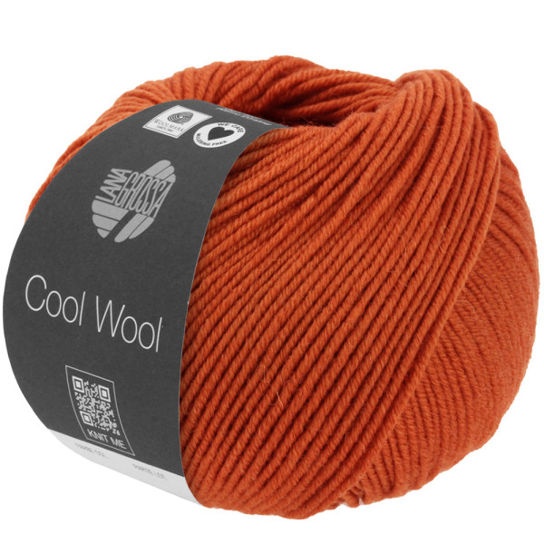 Lana Grossa Cool Wool 2000 Mélange 1406 Rotorange meliert 50g