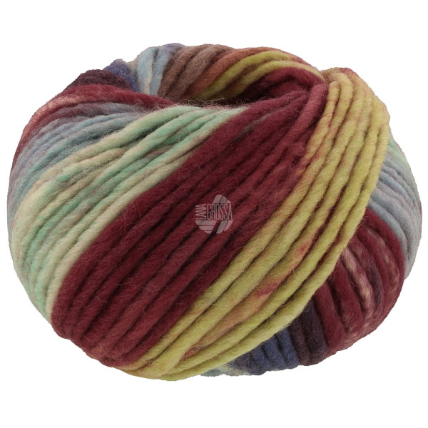 Lana Grossa Feltro Bosco 728 Dunkelblau/Grau/Rosenholz/Hellgelb/Weinrot/;Graugrün/Graublau 50g