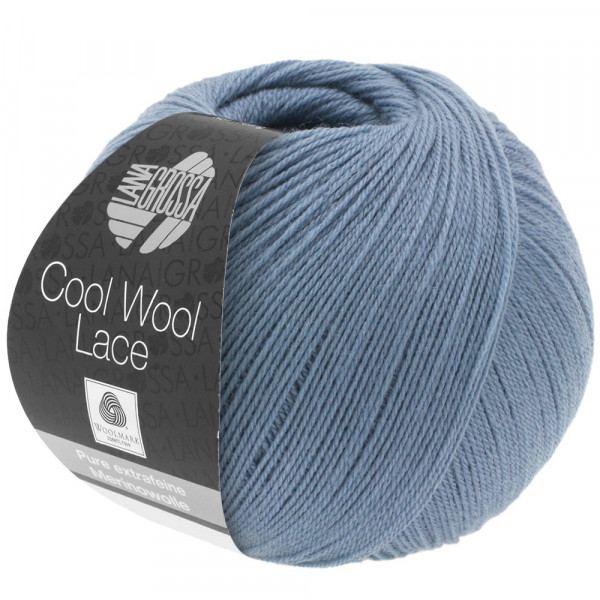 Lana Grossa Cool Wool Lace 002 Taubenblau 50g