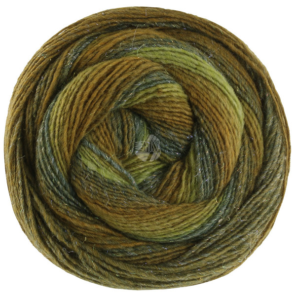Lana Grossa Gomitolo Gala 4035 Wald-/Moosgrün/Ockerbraun/Pistazie 200g