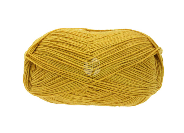 Lana Grossa Meilenweit 100 Merino Extrafein Uni 2418 Senfgelb 100g