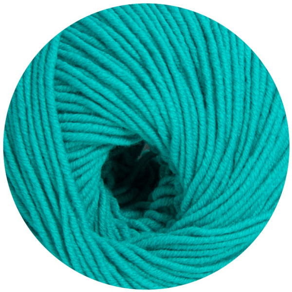 OnLine Supersocke 6-fach Merino Uni 5004 Türkis