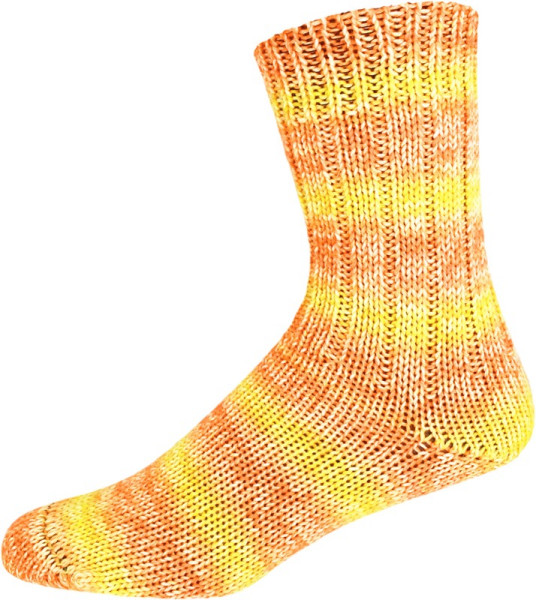OnLine Supersocke 6-fach Merino Color River 2700 Gelb/Orange/Weiß