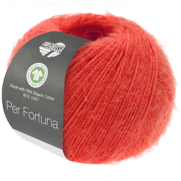 Lana Grossa Per Fortuna Gots 064 Leuchtendrot 50g