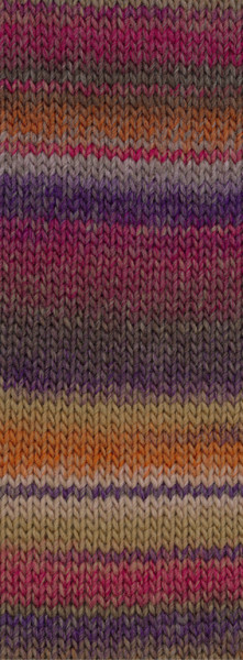 Lana Grossa Colors For You 136 Lilabeige/Fuchsia/Taupe/Orange/Blauviolett/Rosabeige/Sand 50g