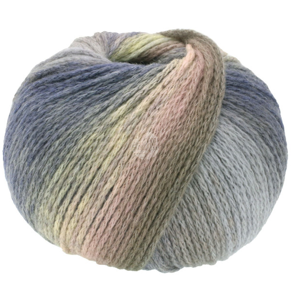 Lana Grossa Pappagallo 002 Graubraun/Taupe/Nacht-/Graublau/Schwarzbraun/Rosabeige 100g