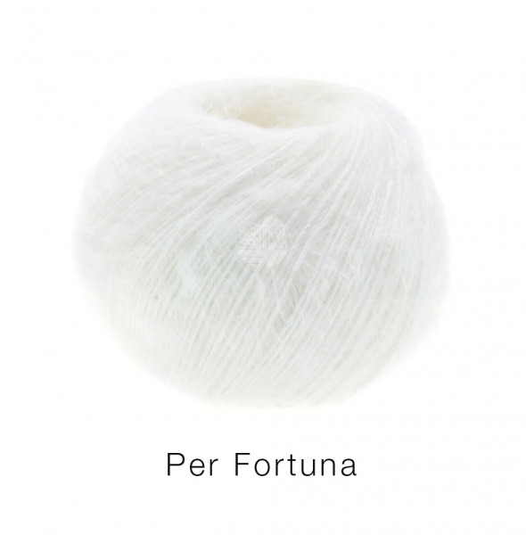 Lana Grossa Per Fortuna 009 Weiß 50g