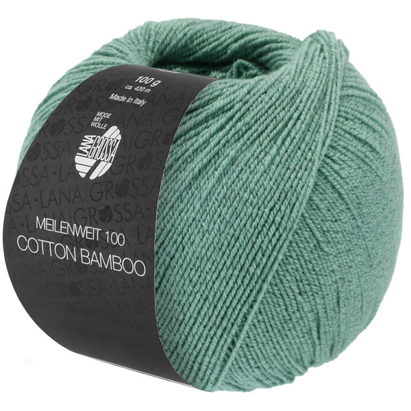 Lana Grossa Meilenweit 100 Cotton Bamboo Uni 038 Jade