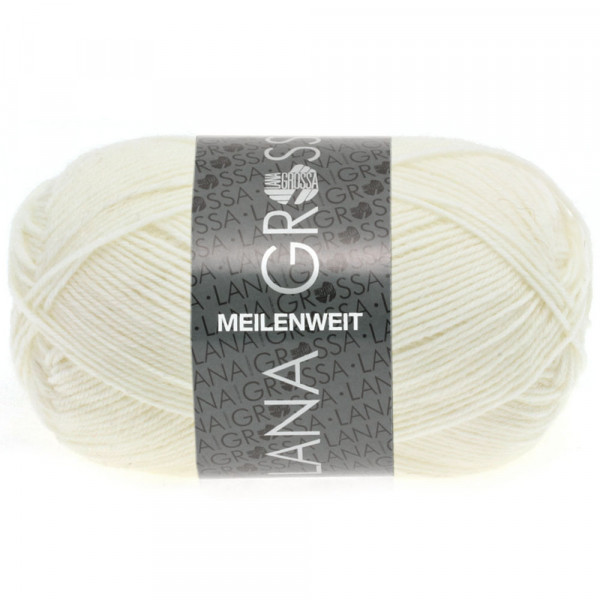 Lana Grossa Meilenweit 50 1101 Weiß 50g