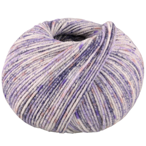 Lana Grossa Cool Wool Spots 5006 Creme/Grauviolett/Lila/Dunkelgrau/Rosa
