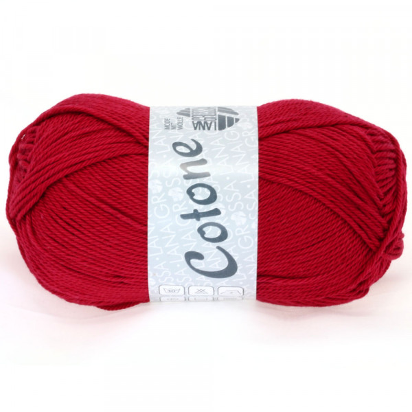 Lana Grossa Cotone 004 Weinrot 50g