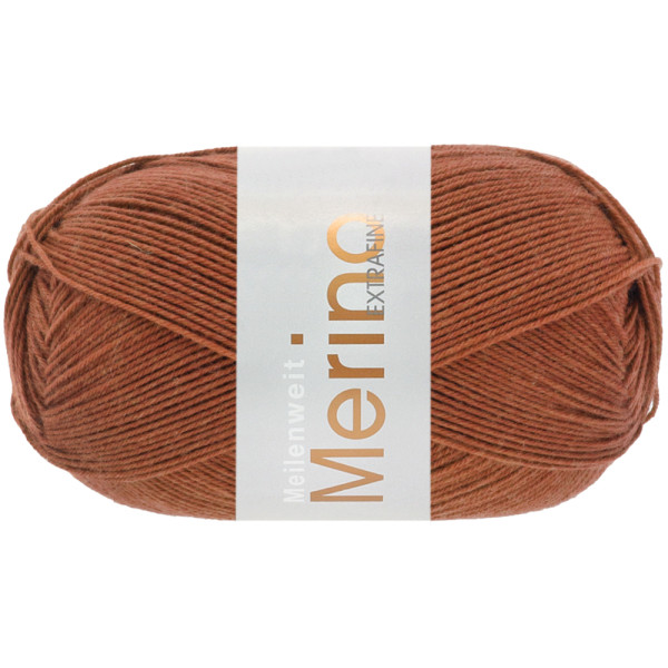 Lana Grossa Meilenweit 100 Merino Extrafein Uni 2456 Nougat