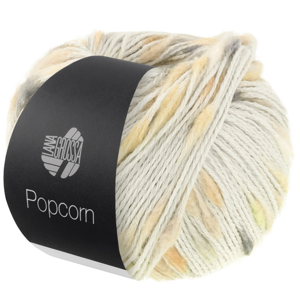 Lana Grossa Popcorn 010 Silbergrau/Beige/Grau/Dunkelgrau 50g